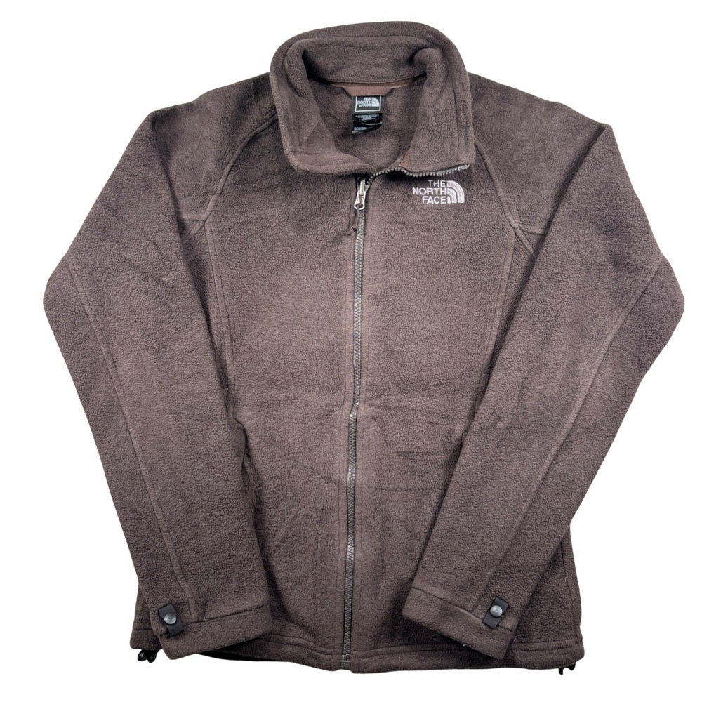 The North Face Fleece Jacket Women XS Brown Full Zip TKA 100 Mock Neck